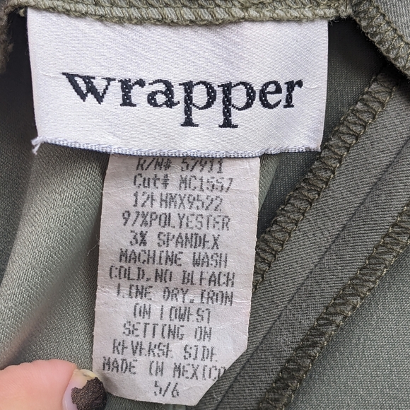 Sage Green Vintage Wrapper Midi Skirt - Picture 3 of 4